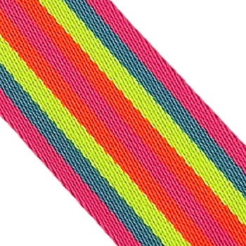 Gurtband 40mm neonpink türkis neongelb