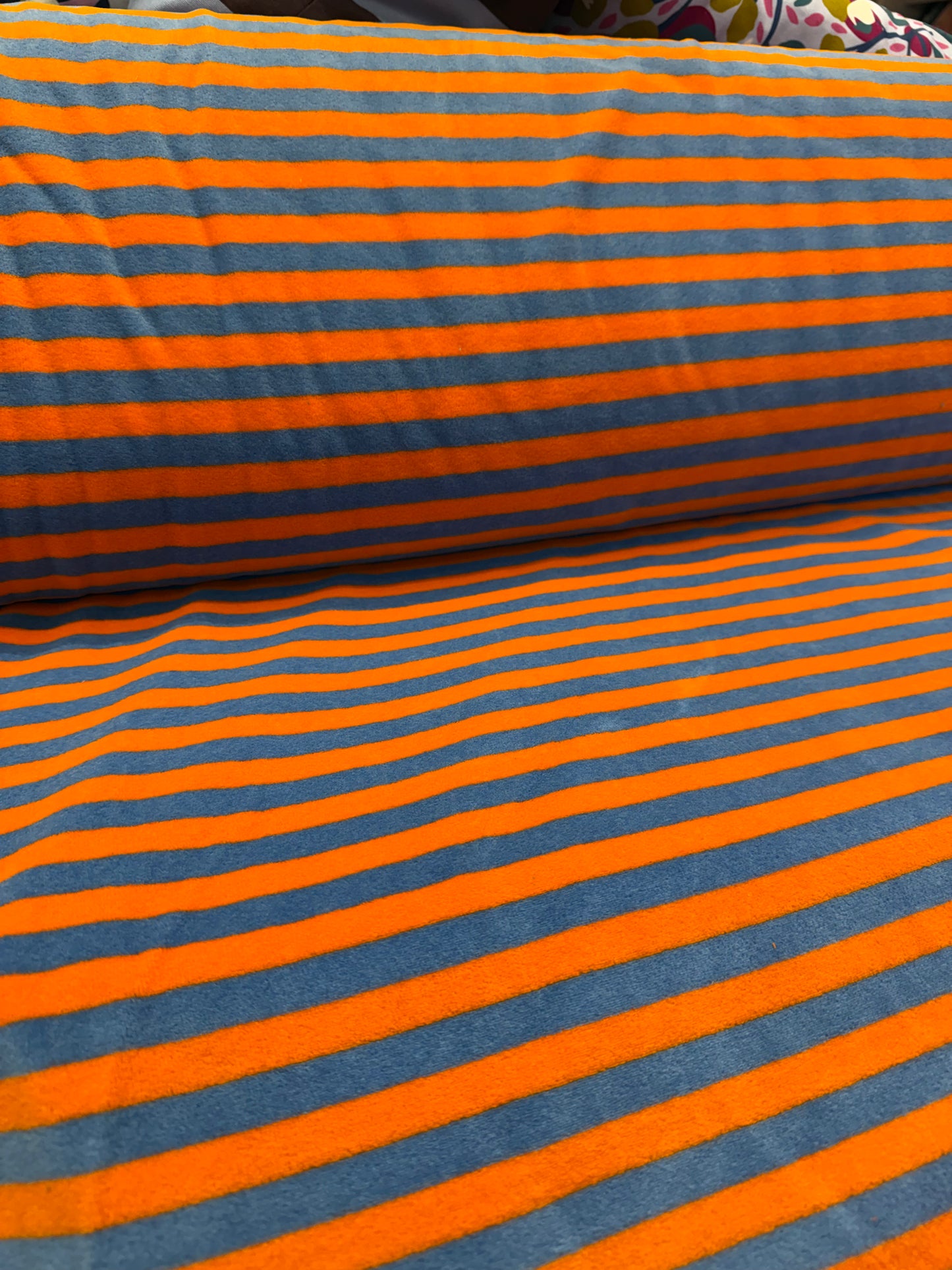Nicky Velour Streifen orange blau