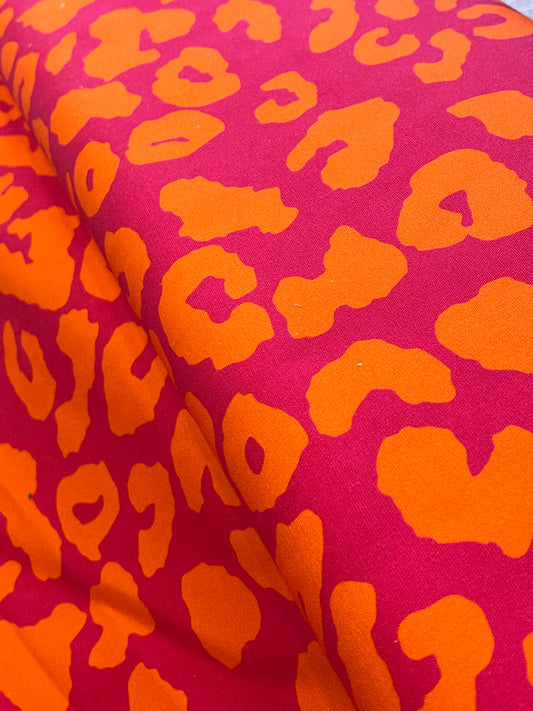 Canvas Animalprint Leo pink orange