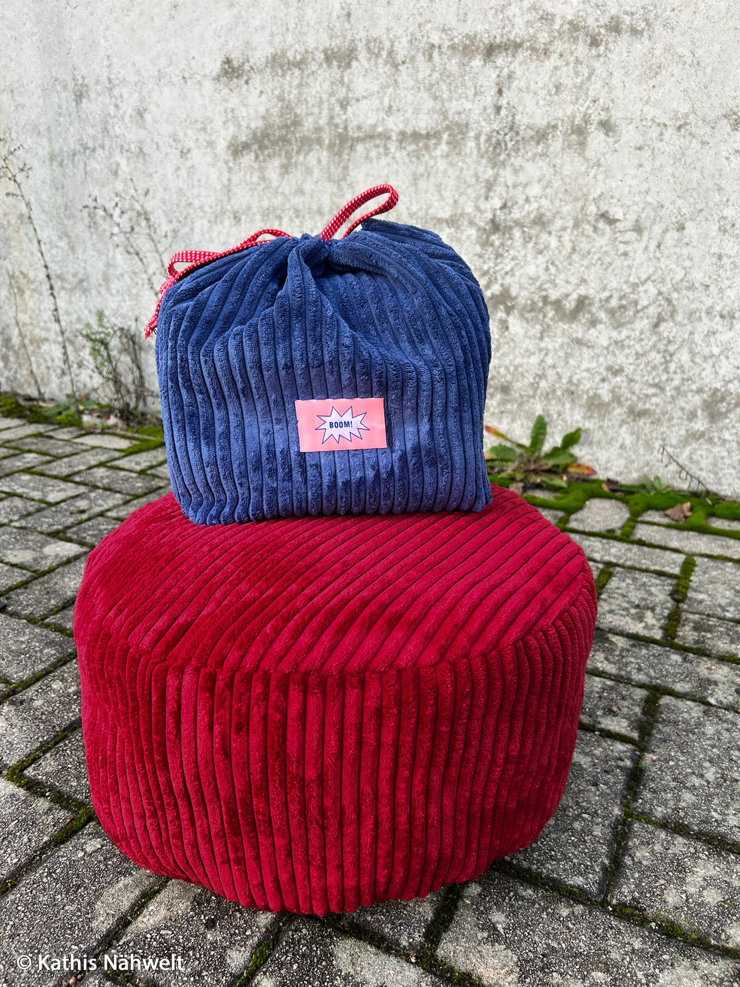 Cord Samt Wanja burgundy rot