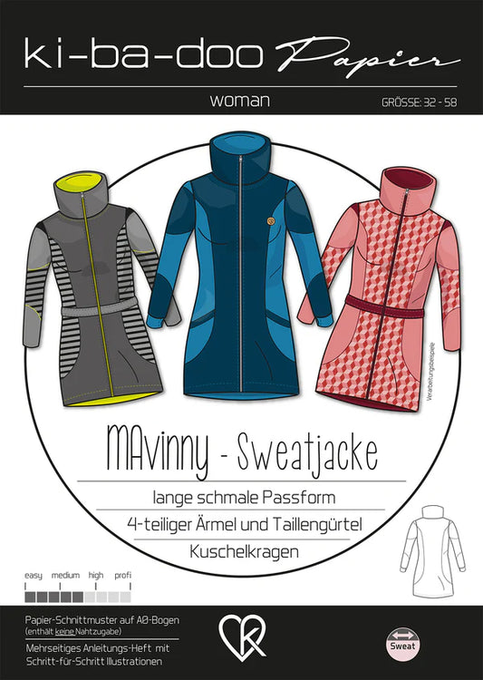 Ki-ba-doo MaVinny lange Sweatjacke Damen