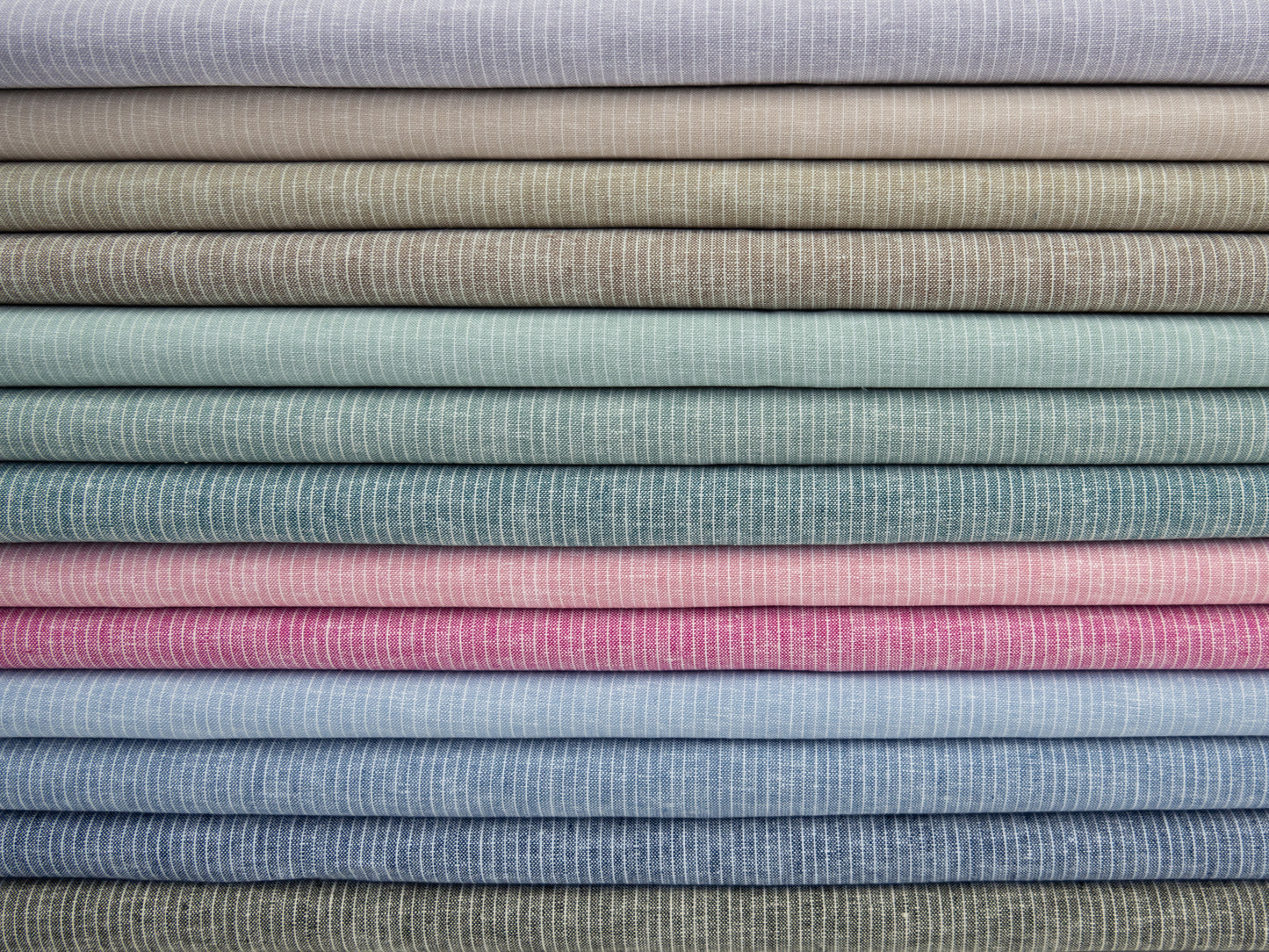 Paul Baumwoll- Leinen mit Nadelstreifen jeansblau