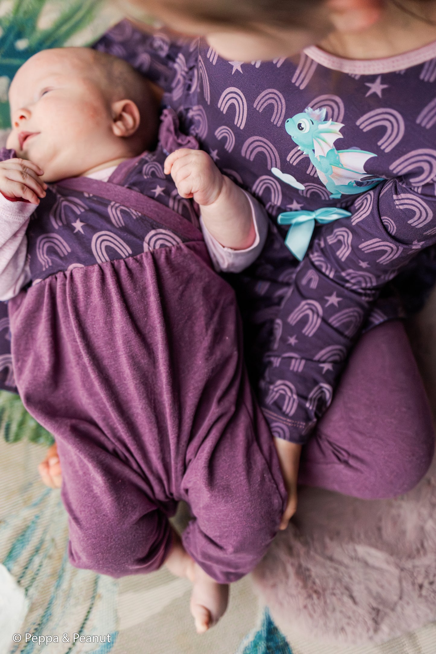 Jersey Fantastische Zauberwelten by Mrs.Mint Design Regenbögen Lila