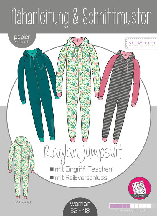 Ki-ba-doo Raglan Jumpsuit Damen