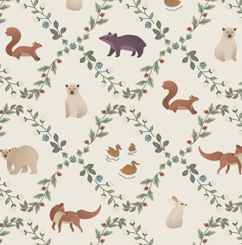 Jersey Autum Tiere Medallion