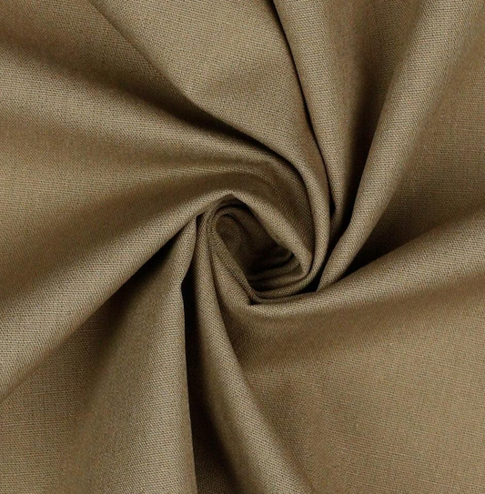 Baumwolle uni bio taupe