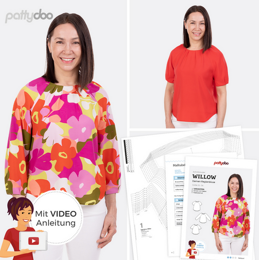 Pattydoo Damen Raglanbluse Willow