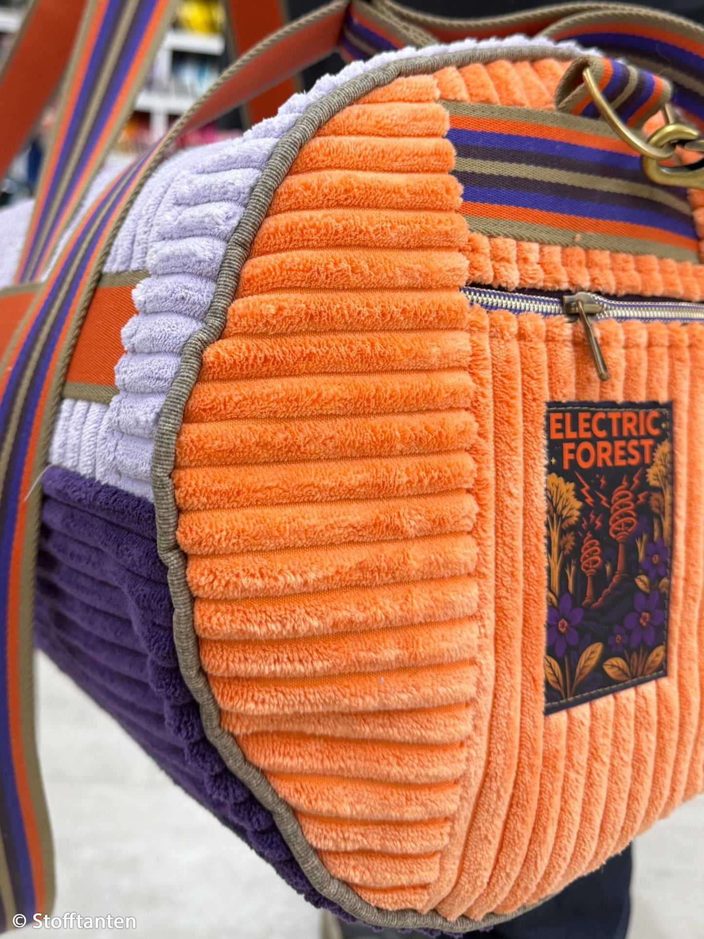 Cord Samt Wanja orange pfirsich
