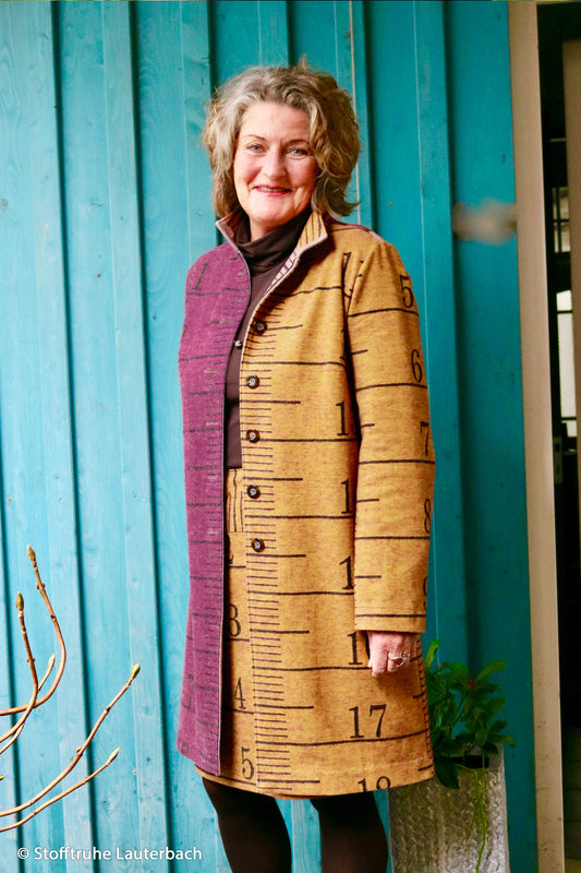 Jacquard Jersey Long Story Maßband XXL Panel 210cm