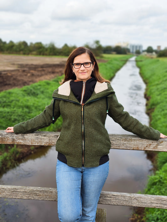 Walk Schurwolle Naomi khaki melange