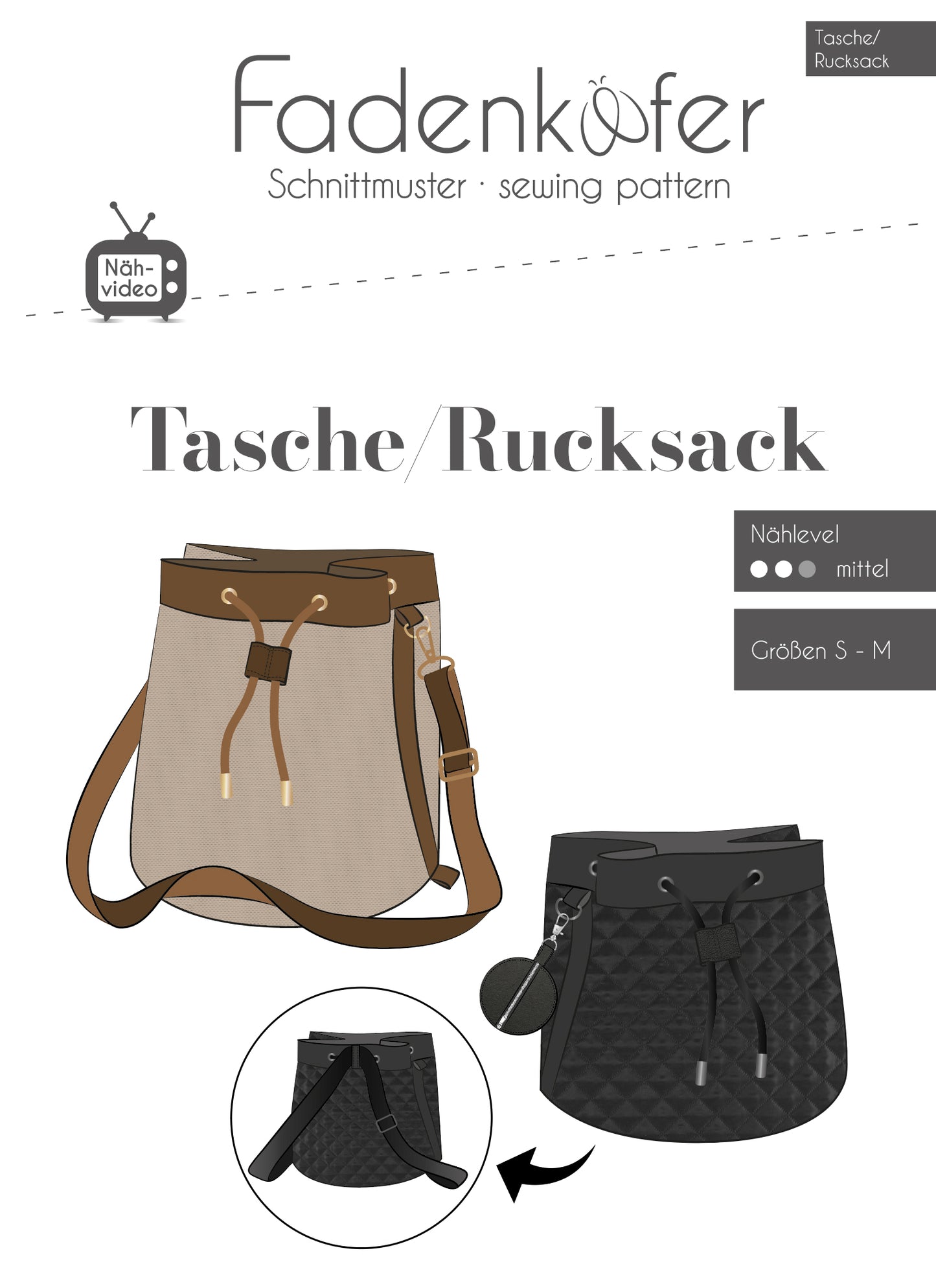 Fadenkäfer Tasche Rucksack