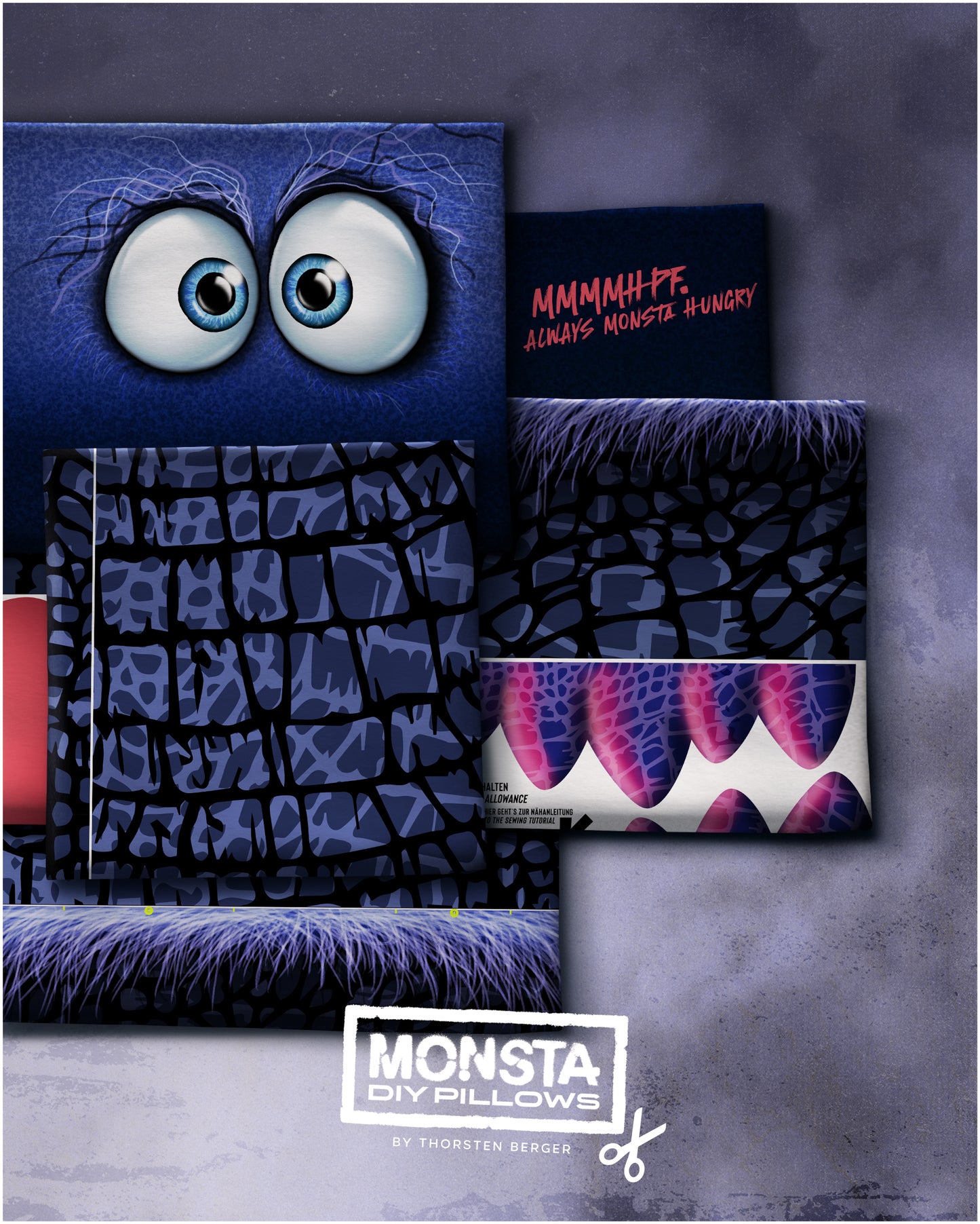 VORBESTELLUNG - Monsta Pillows by Thorsten Berger blau