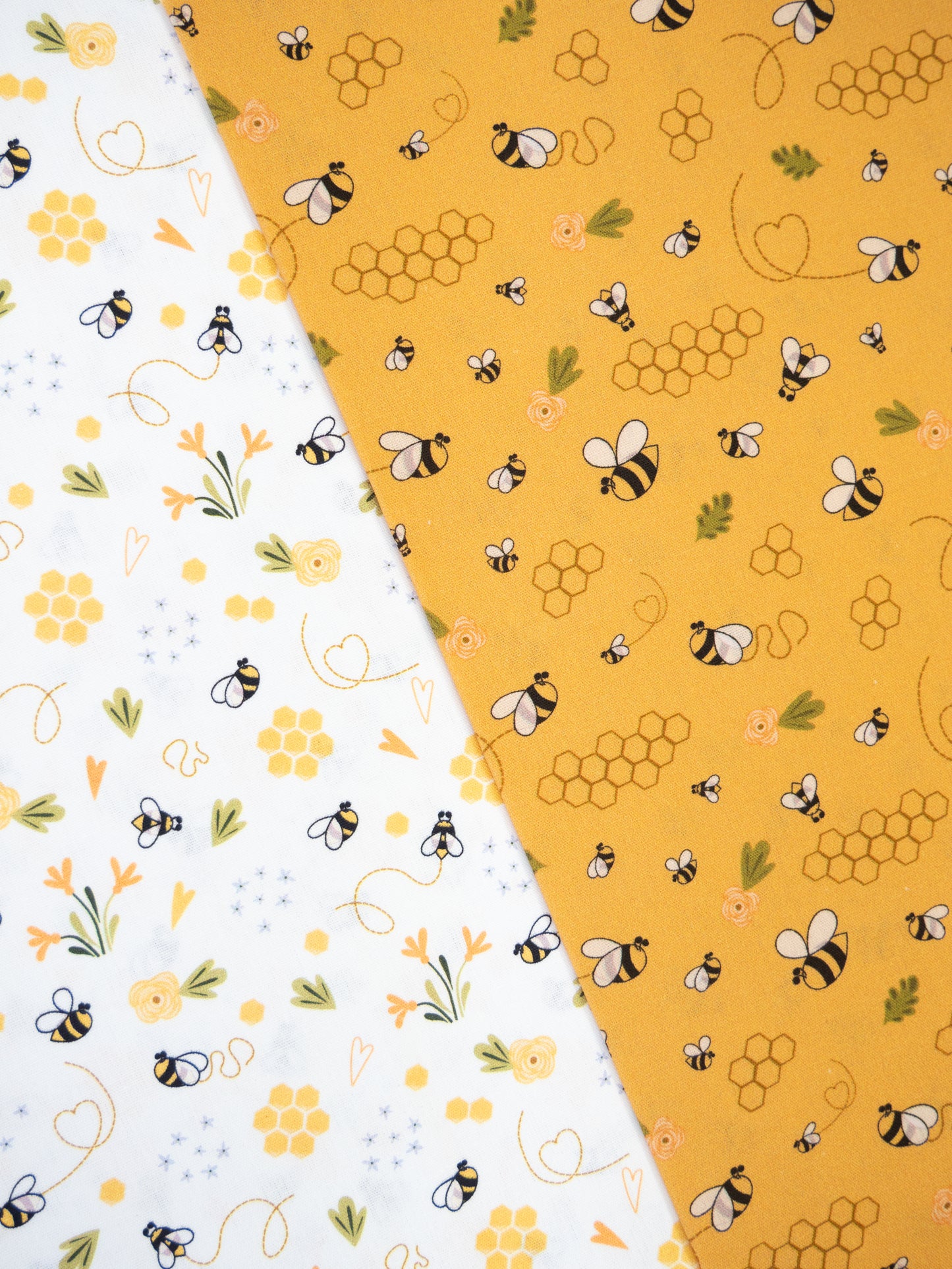 Baumwolle Bienen weiß
