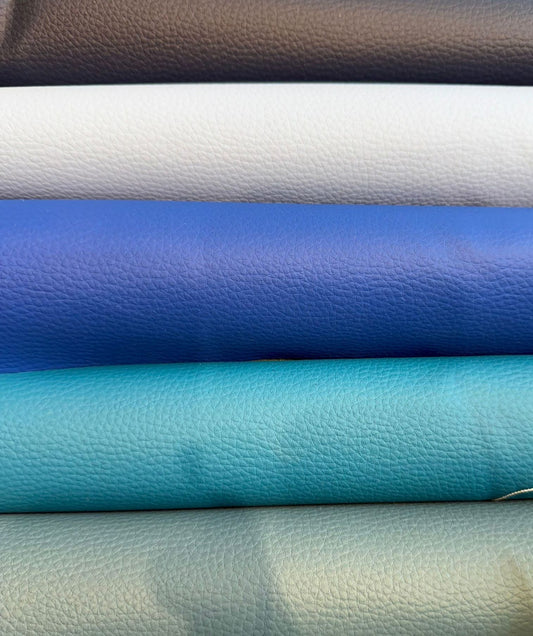 Kunstleder jeansblau, petrol, blau, hellblau & navy