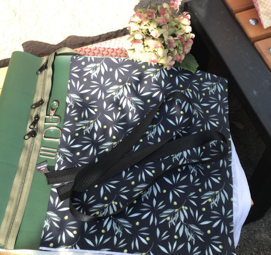 Wochenangebot - Taschenset 5 dunkelgrün metallic/ Olivenzweige