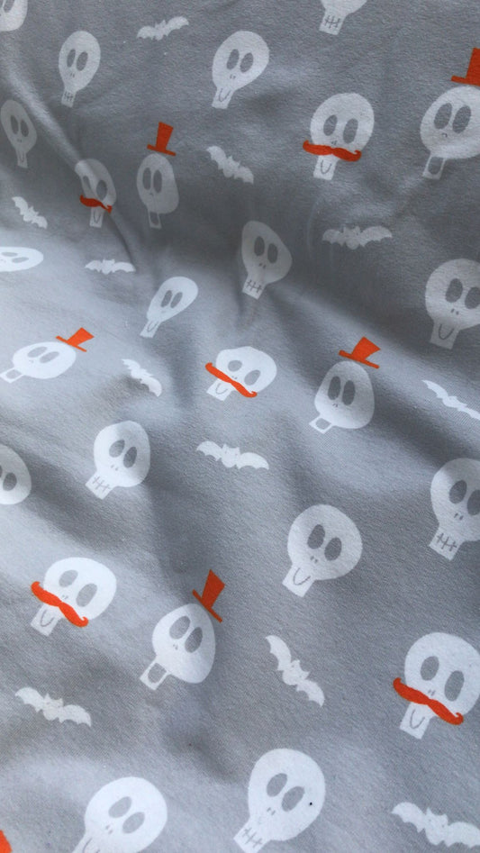 Jersey Halloween grau 1 Meter