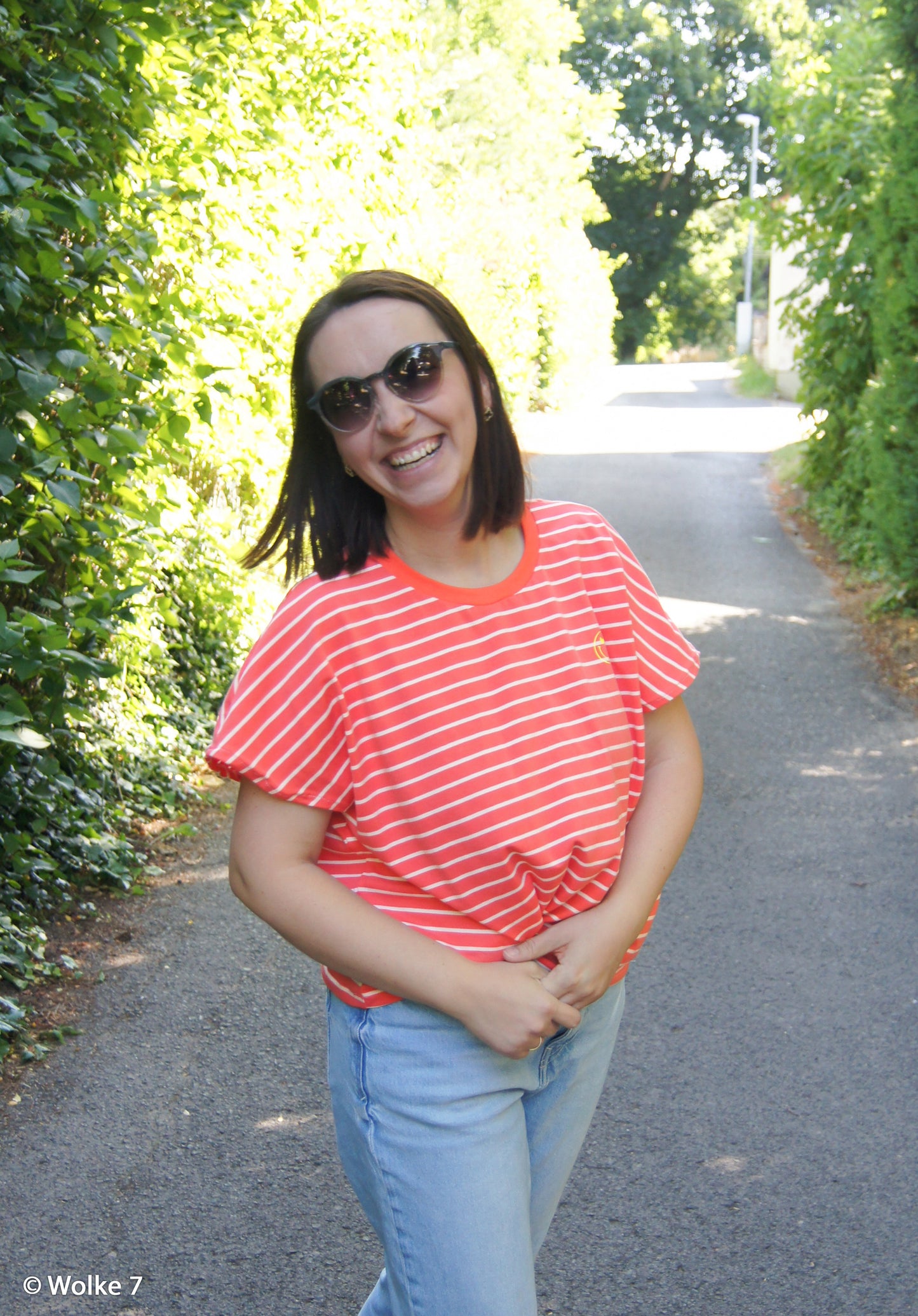 Jersey Streifen Isa orange