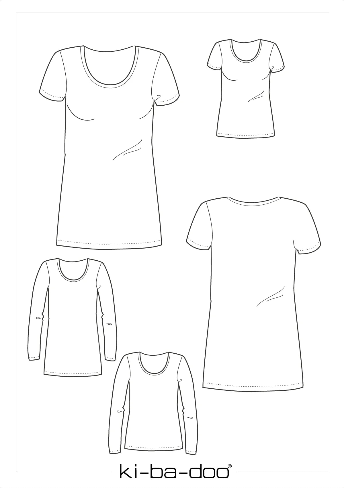 Ki-ba-doo Basic T-Shirt/ Tunika Damen