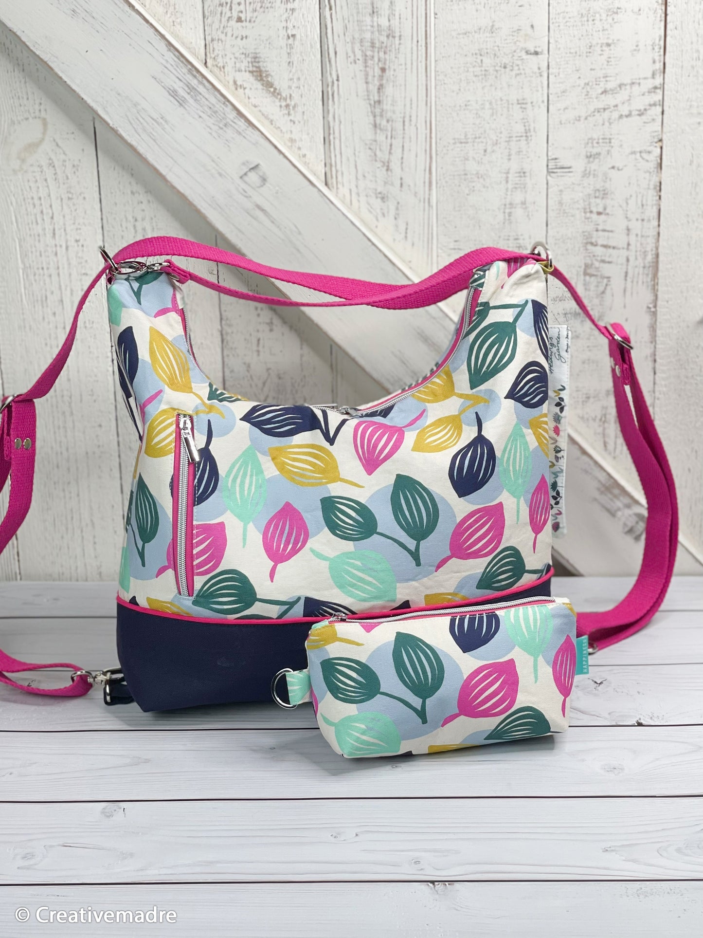 Canvas Dots and Leaves by Emjo Design bunt natur