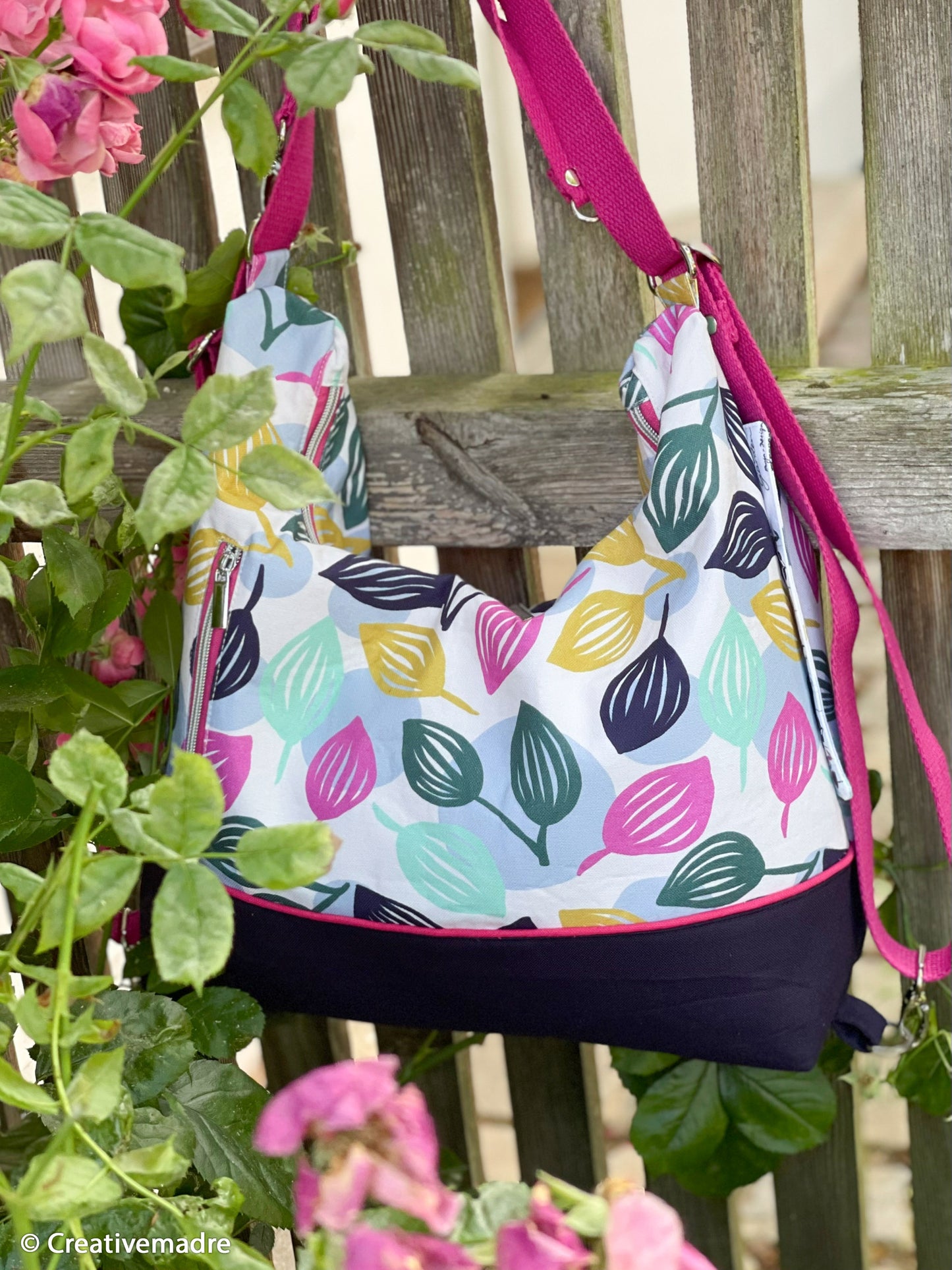 Canvas Dots and Leaves by Emjo Design bunt natur