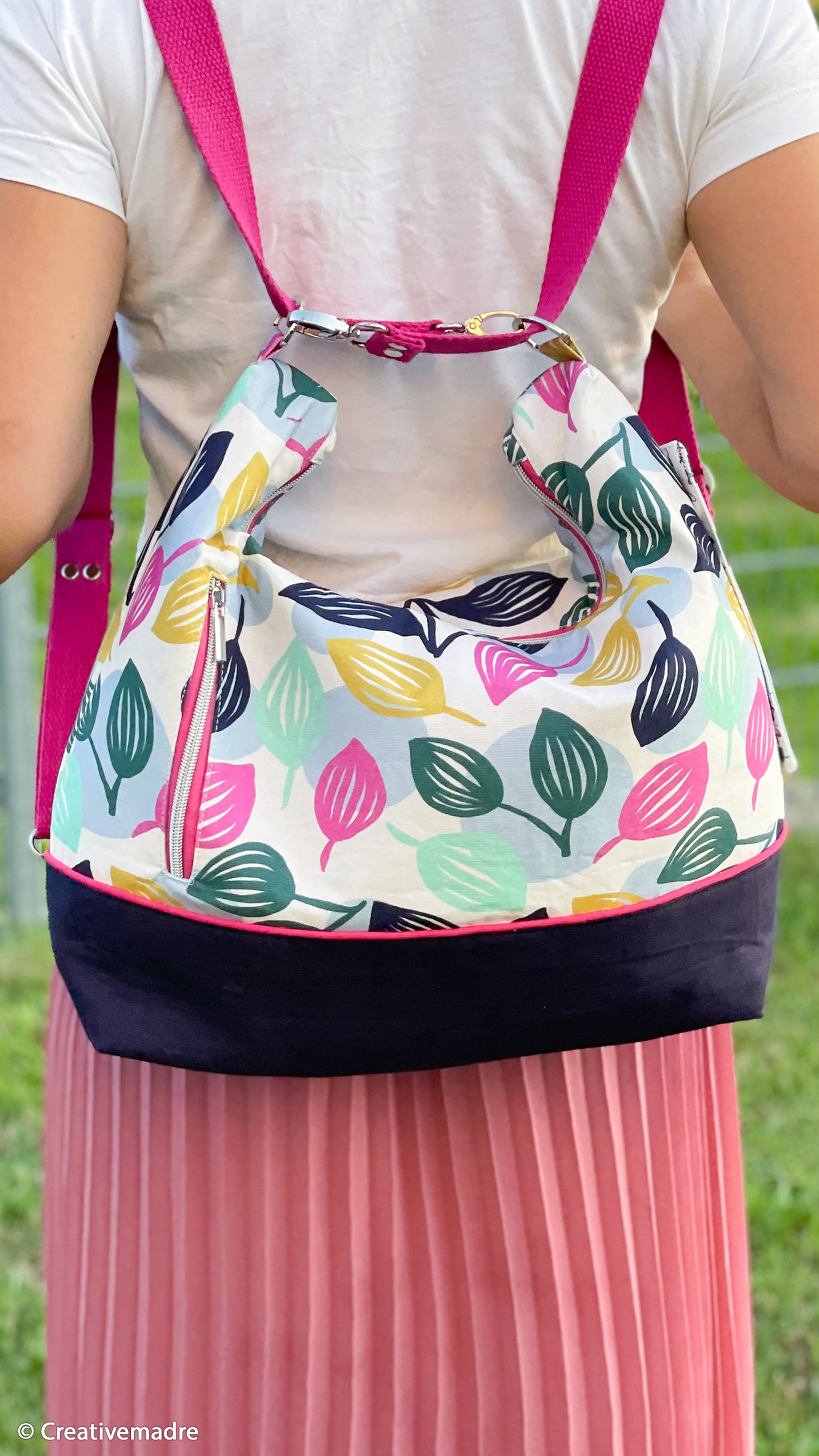 Canvas Dots and Leaves by Emjo Design bunt natur