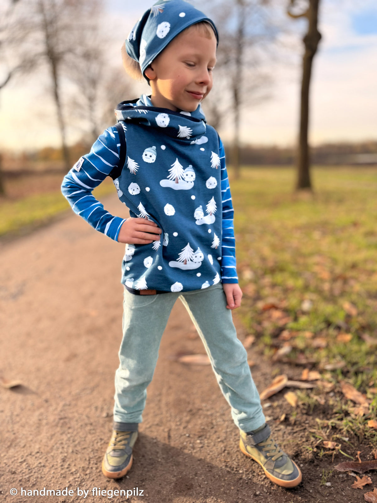 Sweat Fluffy by Mrs Mint Design petrol-blau Motiv