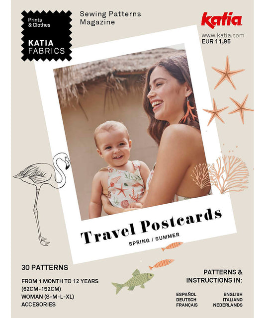 Zeitschrift Schnittmuster Katia Travel Postcard Frühling/Sommer