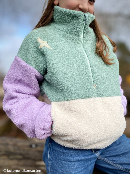 Teddystoff Fleece Doubleface mistel hell