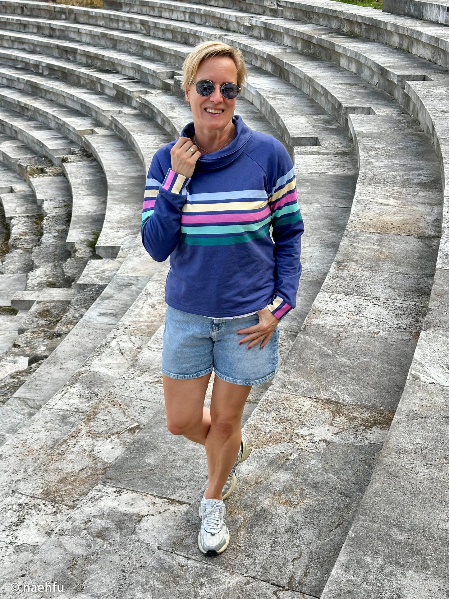 French Terry Simply Stripes by Lillesol&Pelle dunkelblau
