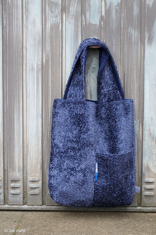 Dekostoff Chenille Bogota dunkelblau