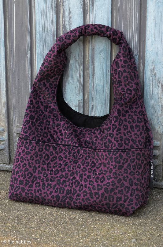 Stepper Samt Samos Leo Animalprint altrosa schwarz