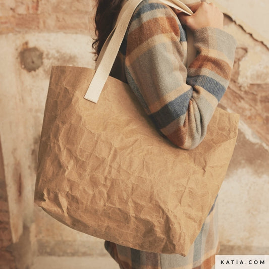 Waschbarer Papierstoff camel
