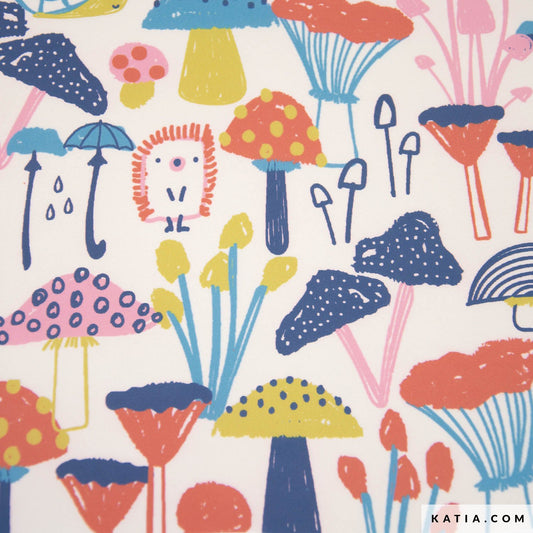 Regenjackenstoff Pilze Mushroom Rain