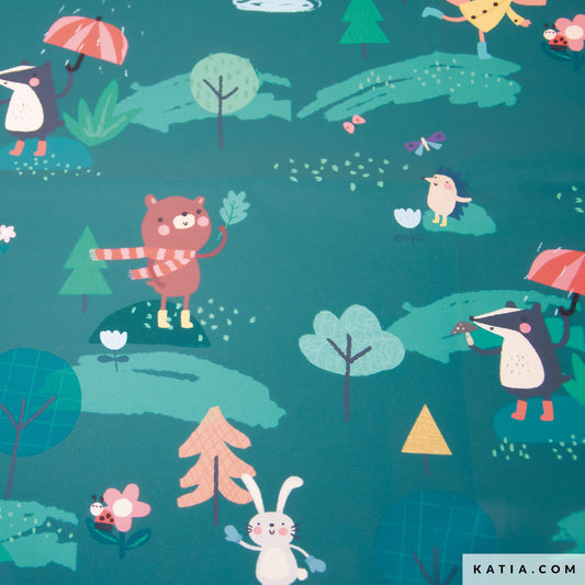 Regenjackenstoff Rain Forest Waldtiere