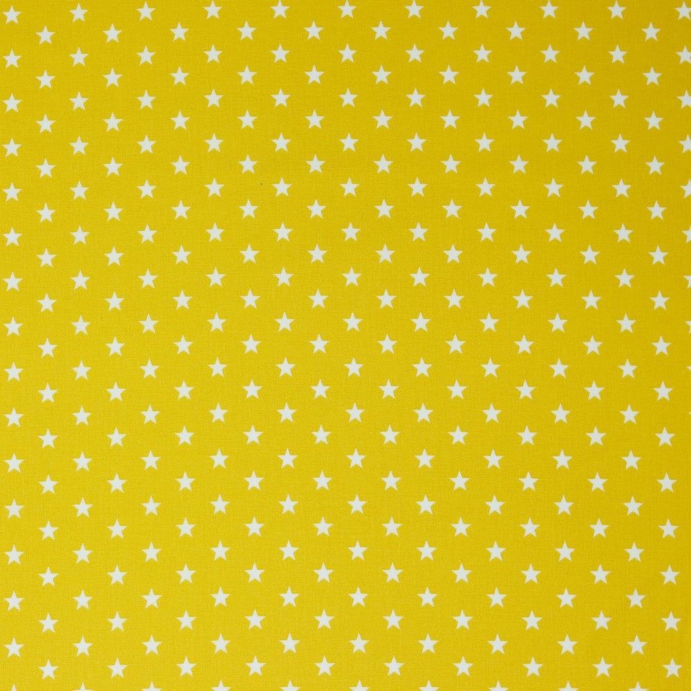 Baumwolle Sterne gelb 1m