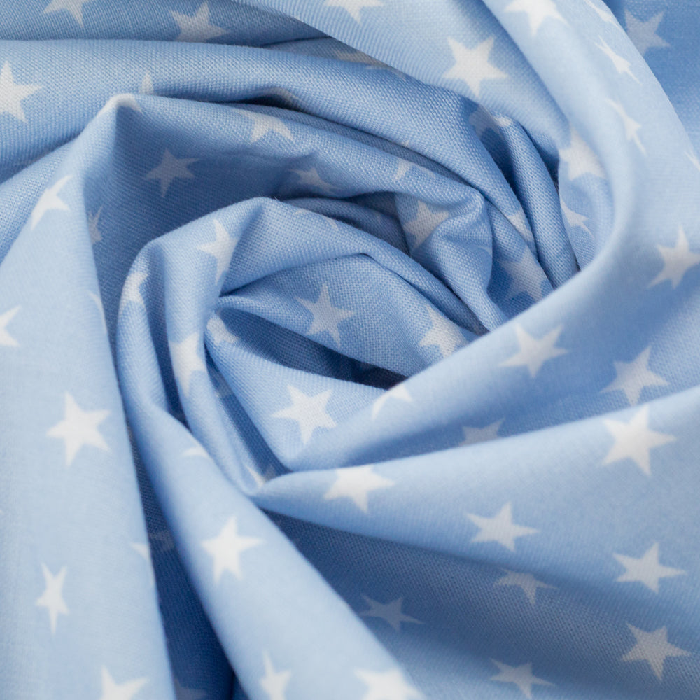 Baumwolle Sterne hellblau