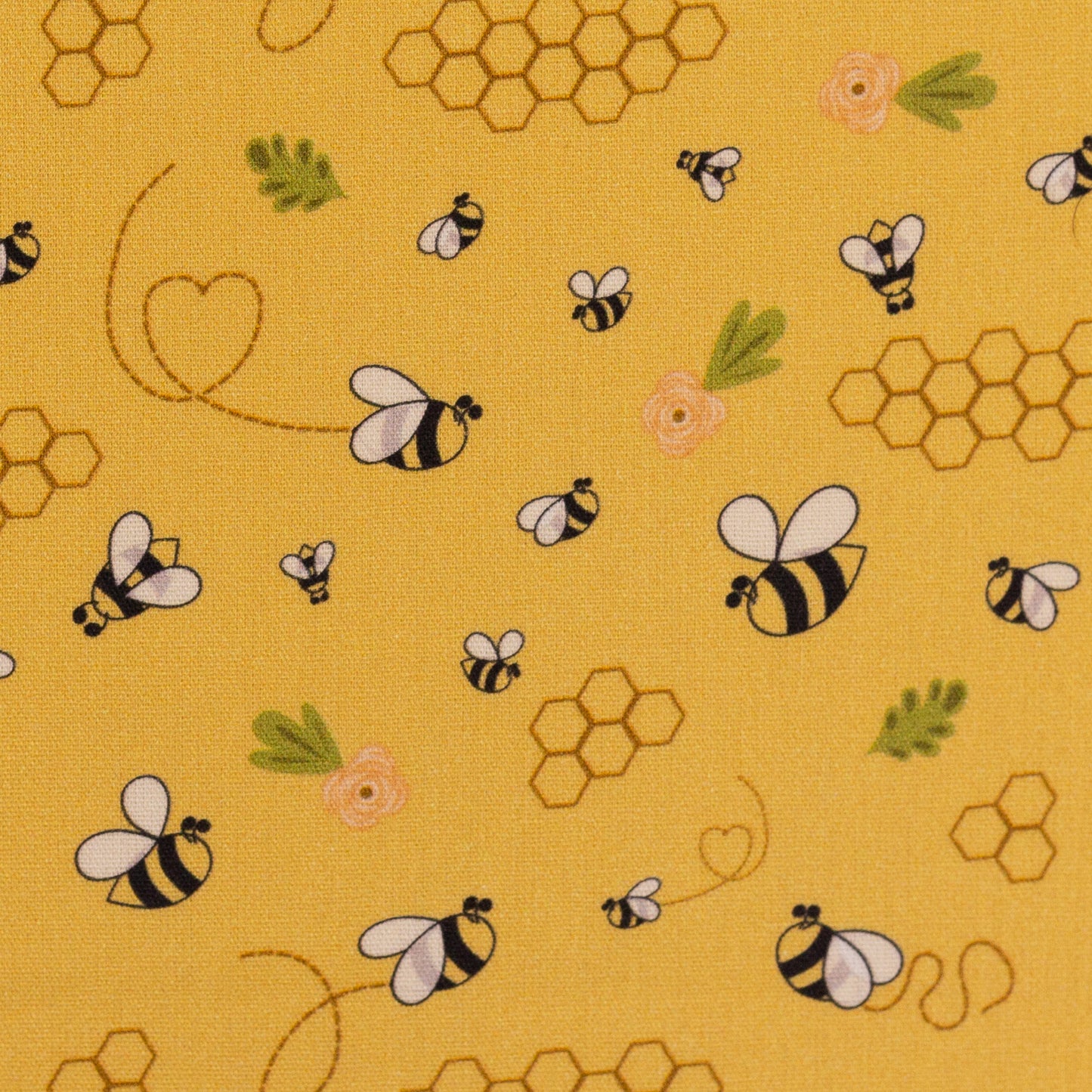 Baumwolle Bienen gelb