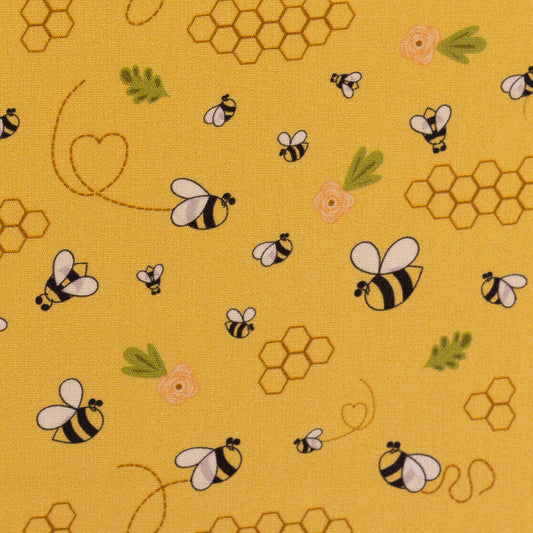 Baumwolle Bienen gelb