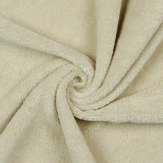 Kuschel Frottee Bambus sand