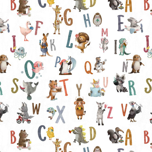 Baumwolle Alphabet Tiere