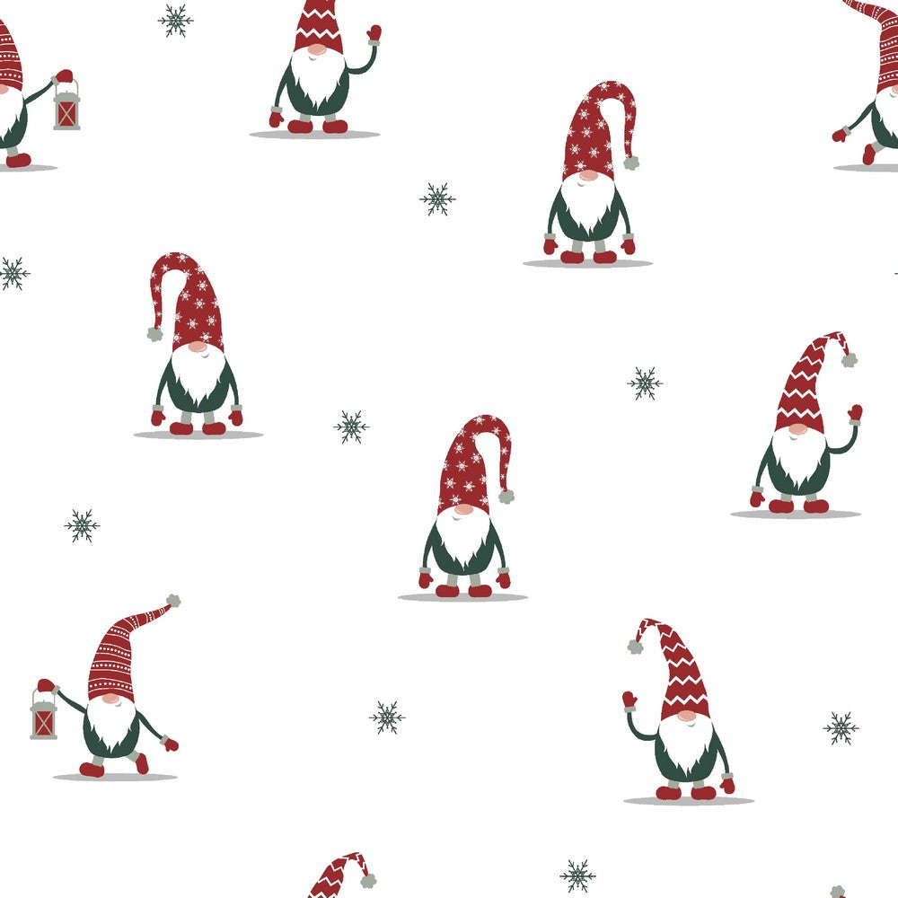 Canvas Weihnachten Gnome weiß