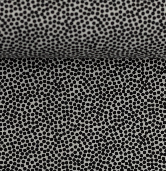 Baumwolle Punkte Dotty grau schwarz