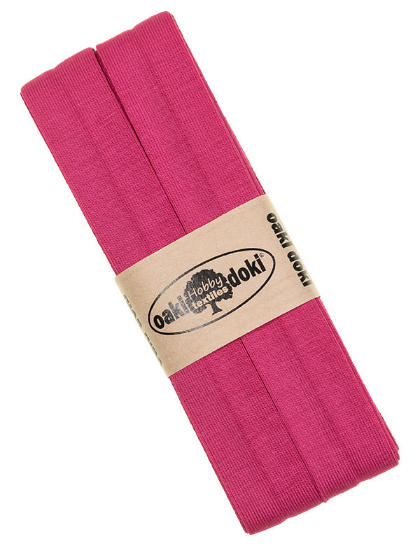Jersey Schrägband 40/20mm Coupon pink