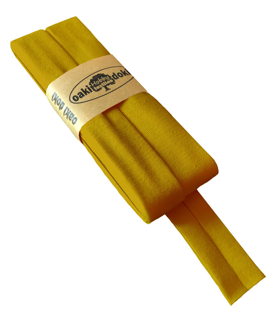 Jersey Schrägband 40/20mm Coupon senf