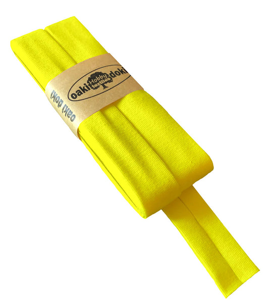 Jersey Schrägband 40/20mm Coupon neon gelb