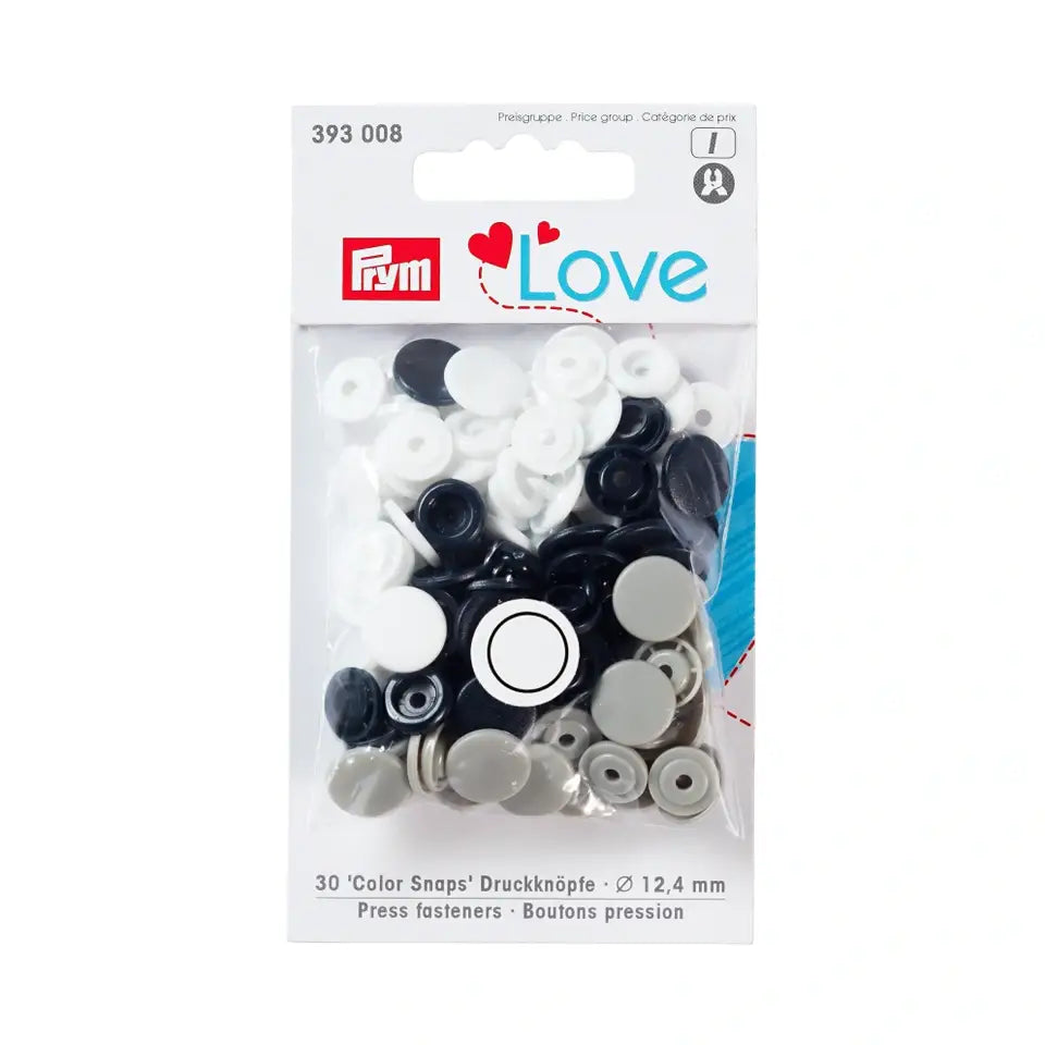 Prym Love Druckknopf Color Snaps 12,4mm marine grau