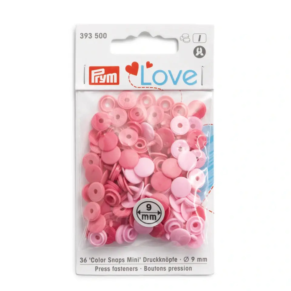 Prym Love Druckknopf Color Snaps Mini 9mm rosa