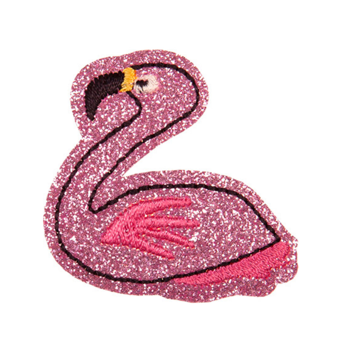 Applikation Flamingo pink Glitzer