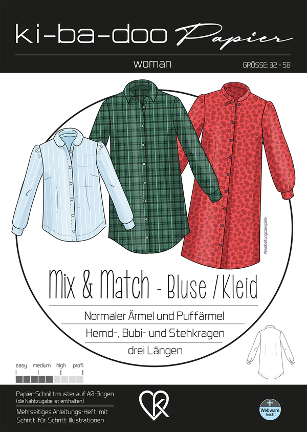 Ki-ba-doo Mix&Match Bluse/Kleid Damen