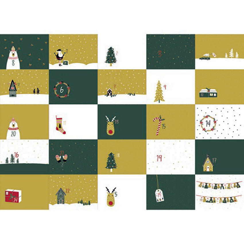 Baumwolle Weihnachten Panel DIY Adventskalender